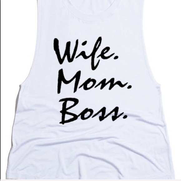 Tops - WIFE, MOM, BOSS screen tank top
